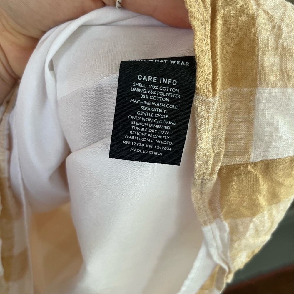 Who What Wear Women’s Gingham Dress Tan &White Checkered. Size Large - Picture 6 of 8